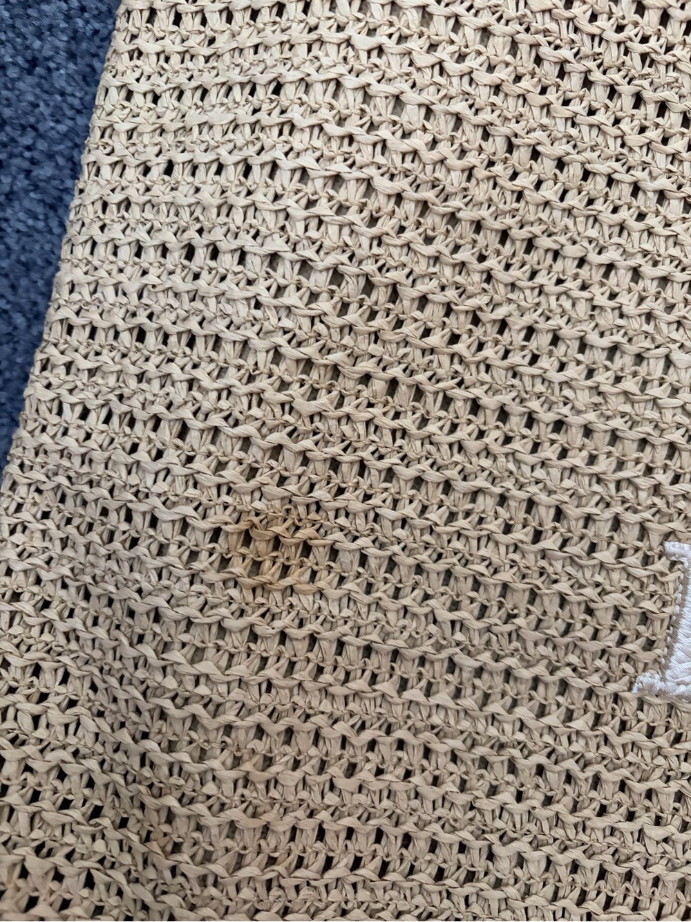 Dior Beige Crochet Tote with White Logo - Picture 2 of 4